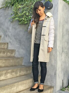 「コーディネート」｜「アイテム（ダッフルコート）」を使った、NOZAさん（レディース・163cm）の冬コーディネート