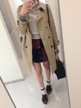 「Lily Brown」｜「アイテム（トレンチコート）」を使った、naoさん（レディース・163cm）の冬コーディネート