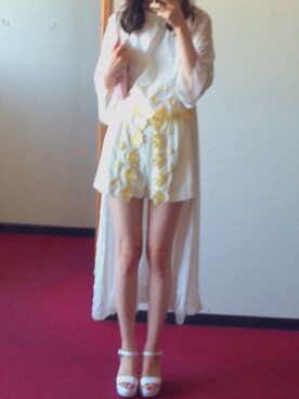 「ラップパンツ」｜「アイテム（その他アウター）」を使った、naoさん（レディース・163cm）の夏コーディネート