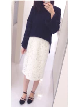 「LILY BROWN（リリーブラウン）のアイテム（その他シューズ）」を使った、naoさん（レディース・163cm）の秋コーディネート