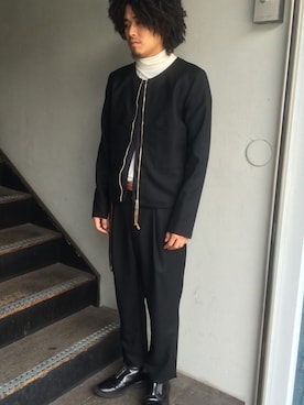 「ADIEU（アデュー）のアイテム」を使った、CANNABIS TOGAさん（メンズ・170cm）の秋コーディネート