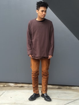 「ADIEU（アデュー）のアイテム」を使った、CANNABIS TOGAさん（メンズ・170cm）の秋コーディネート
