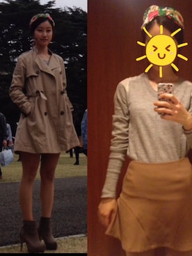 「カシミヤ」｜®️さん（レディース・163cm）の秋コーディネート