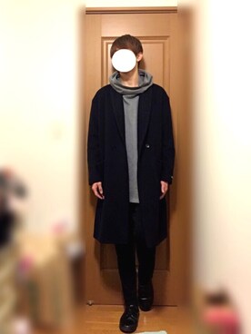 「アイテム（チェスターコート）」を使った、Ryuuuさん（メンズ・179cm・10代）の秋コーディネート