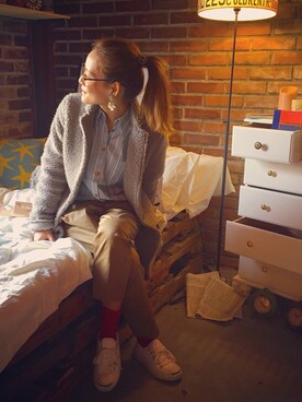 「CONVERSE（コンバース）のCONVERSE コンバース ジャック パーセル / JACK PURCEL（スニーカー）」を使った、Natsuさん（レディース・153cm）の冬コーディネート