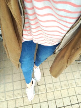 「CONVERSE（コンバース）のconverse（コンバース） ALL STAR OX（オールスターOX）（スニーカー）」を使った、Saayaaamamさん（レディース・162cm）の春コーディネート