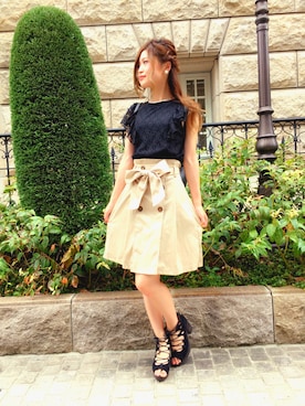 「IMAGE（イマージュ）のアイテム（スカート）」を使った、なぁさん。さん（レディース・161cm）の秋コーディネート