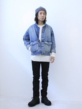「FACTOTUM（ファクトタム）のアイテム（帽子）」を使った、Takahiro_Kudoseさん（メンズ・163cm）の秋コーディネート