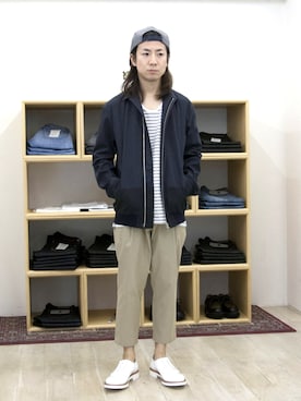 「アイテム（ブルゾン）」を使った、Takahiro_Kudoseさん（メンズ・163cm）の冬コーディネート