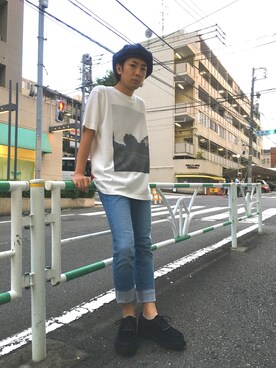 「FACTOTUM（ファクトタム）のアイテム（ブーツ）」を使った、Takahiro_Kudoseさん（メンズ・163cm）の夏コーディネート