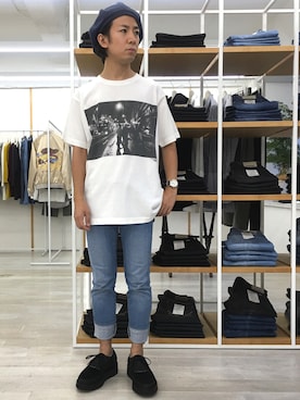 「FACTOTUM（ファクトタム）のアイテム（ブーツ）」を使った、Takahiro_Kudoseさん（メンズ・163cm）の夏コーディネート