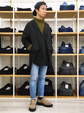 「KIDS LOVE GAITE」｜「アイテム（キャップ）」を使った、Takahiro_Kudoseさん（メンズ・163cm）の冬コーディネート