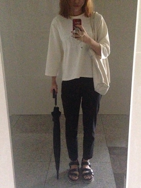 「macmoc（マックモック）のアイテム（シューズ）」を使った、윤さん（レディース・162cm）の夏コーディネート