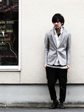 「Lien（リアン）のアイテム」を使った、BERNICEさん（メンズ・175cm）の冬コーディネート