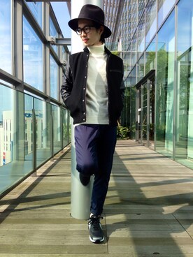 「URBAN RESEARCH（アーバンリサーチ）のアイテム（スタジャン）」を使った、OHBUCHI TAKUYAさん（メンズ・169cm）の秋コーディネート