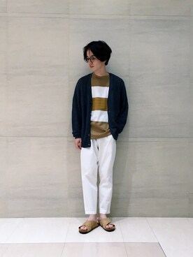「URBAN RESEARCH（アーバンリサーチ）のアイテム（サンダル）」を使った、OHBUCHI TAKUYAさん（メンズ・170cm）の夏コーディネート