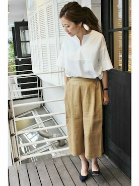 「タックイン」｜MYHさん（レディース・166cm）の夏コーディネート