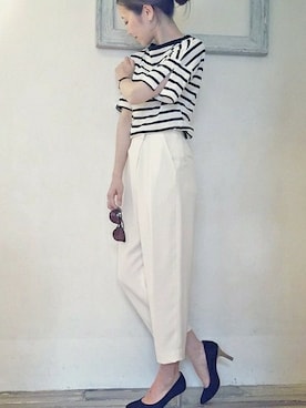 「マリン」｜MYHさん（レディース・166cm）の夏コーディネート