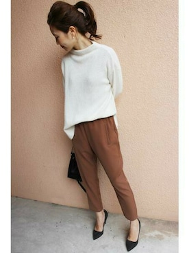 「ウエストゴム」｜MYHさん（レディース・166cm）の秋コーディネート