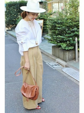 「plage（プラージュ）のアイテム（バッグ）」を使った、MYHさん（レディース・166cm）の春コーディネート