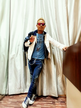 「DSQUARED2（ディースクエアード）のアイテム（バッグ）」を使った、kenji1108さん（メンズ・165cm）の夏コーディネート