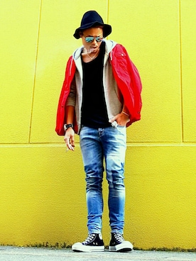 「Reign（レイン）のアイテム（パンツ）」を使った、kenji1108さん（メンズ・165cm）の秋コーディネート