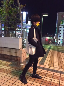 「アイテム（ステンカラーコート）」を使った、keeenさん（メンズ・165cm・10代）の冬コーディネート
