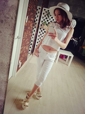 「shopnikoniko（ショップニコニコ）のアイテム」を使った、藤田よしみさん（レディース・151cm）の夏コーディネート