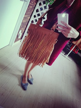 「shopnikoniko（ショップニコニコ）のアイテム」を使った、藤田よしみさん（レディース・151cm）の秋コーディネート