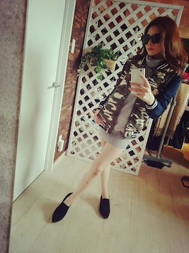 「タートルネックワンピース」｜藤田よしみさん（レディース・151cm）の秋コーディネート