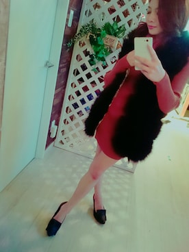 「タートルネックワンピース」｜藤田よしみさん（レディース・151cm）の秋コーディネート