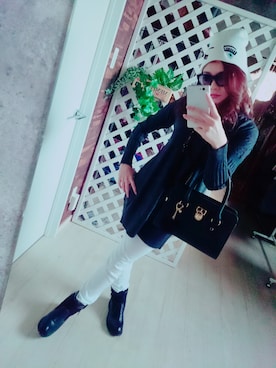 「shopnikoniko（ショップニコニコ）のアイテム」を使った、藤田よしみさん（レディース・151cm）の秋コーディネート