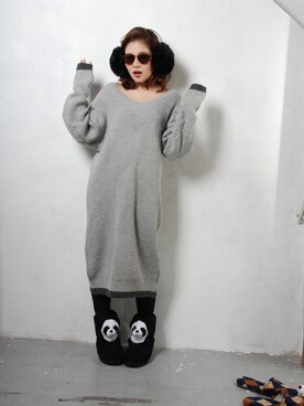 「shopnikoniko（ショップニコニコ）のアイテム」を使った、藤田よしみさん（レディース・151cm）の冬コーディネート