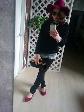 「shopnikoniko（ショップニコニコ）のアイテム」を使った、藤田よしみさん（レディース・151cm）の冬コーディネート