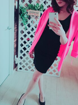 「パステルニット」｜藤田よしみさん（レディース・151cm）の冬コーディネート