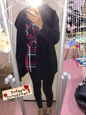 「LEPSIM（レプシィム）のアイテム（ムートンコート）」を使った、♥ちあき♥さん（レディース・163cm）の秋コーディネート