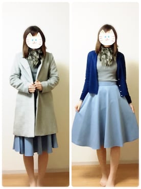 「ふんわり」｜「アイテム（ジャケット/アウター）」を使った、♥ちあき♥さん（レディース・163cm）の冬コーディネート