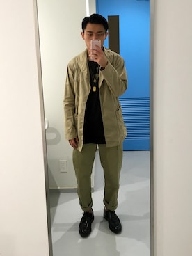 「BLACK FLEECE by Brooks Brothers（ブラックフリースバイブルックスブラザーズ）のアイテム（シューズ）」を使った、1PTさん（メンズ・174cm）の春コーディネート