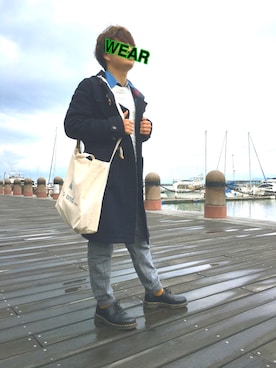 「URBAN RESEARCH（アーバンリサーチ）のアイテム（ダッフルコート）」を使った、まつさん（メンズ・165cm）の春コーディネート