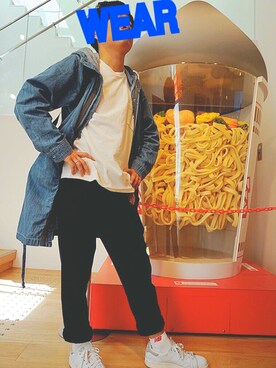 「SEVENDAYS=SUNDAY（セブンデイズサンデイ）のアイテム（モッズコート）」を使った、まつさん（メンズ・165cm）の春コーディネート