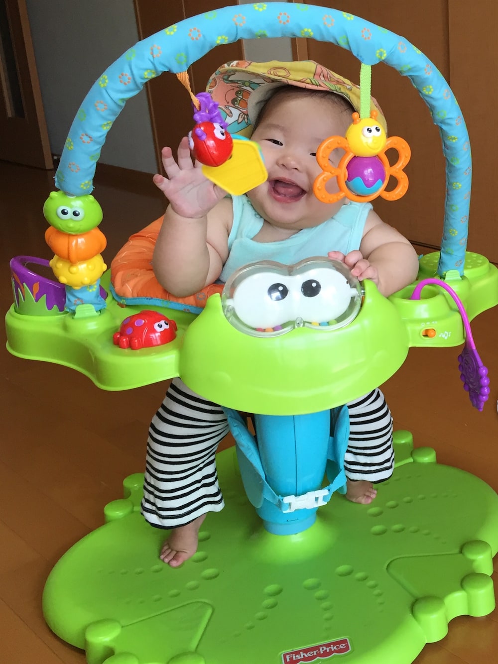 「2015.9.9」｜「AHCAHCUM.muchachaのアイテム（ロンパース、ブルー系）」を使った、rcsmさん（キッズ・70cm）の秋コーディネートの1枚目の写真