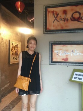 「sumikaneko（ｽﾐｶﾈｺ）のアイテム」を使った、Yuan Liさん（レディース・175cm）の夏コーディネート