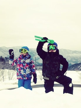 「アイテム（ナイロンジャケット）」を使った、下野宏明さん（キッズ・120cm）の冬コーディネート