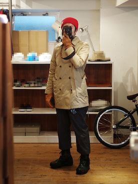 「WHIZLIMITED（ウィズリミテッド）のアイテム（その他）」を使った、下野宏明さん（メンズ・180cm）の冬コーディネート