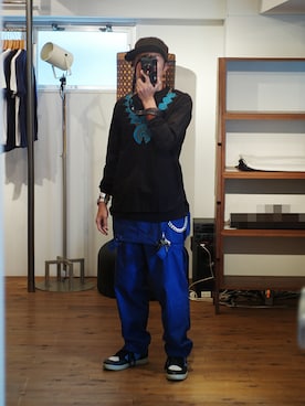 「WHIZLIMITED（ウィズリミテッド）のアイテム（その他）」を使った、下野宏明さん（メンズ・180cm）の春コーディネート