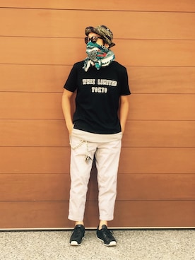 「hat」｜下野宏明さん（メンズ・180cm）の春コーディネート