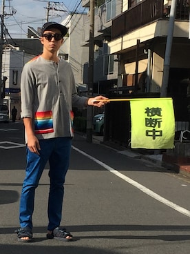 「WHIZLIMITED（ウィズリミテッド）のアイテム（その他）」を使った、下野宏明さん（メンズ・180cm）の秋コーディネート
