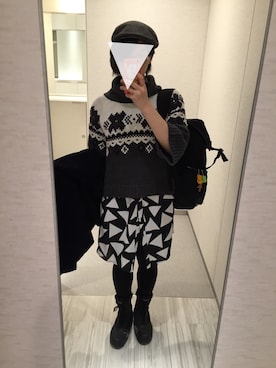 「ハンチング」｜「アイテム（ブーティ）」を使った、tooooooiさん（レディース・162cm）の秋コーディネート
