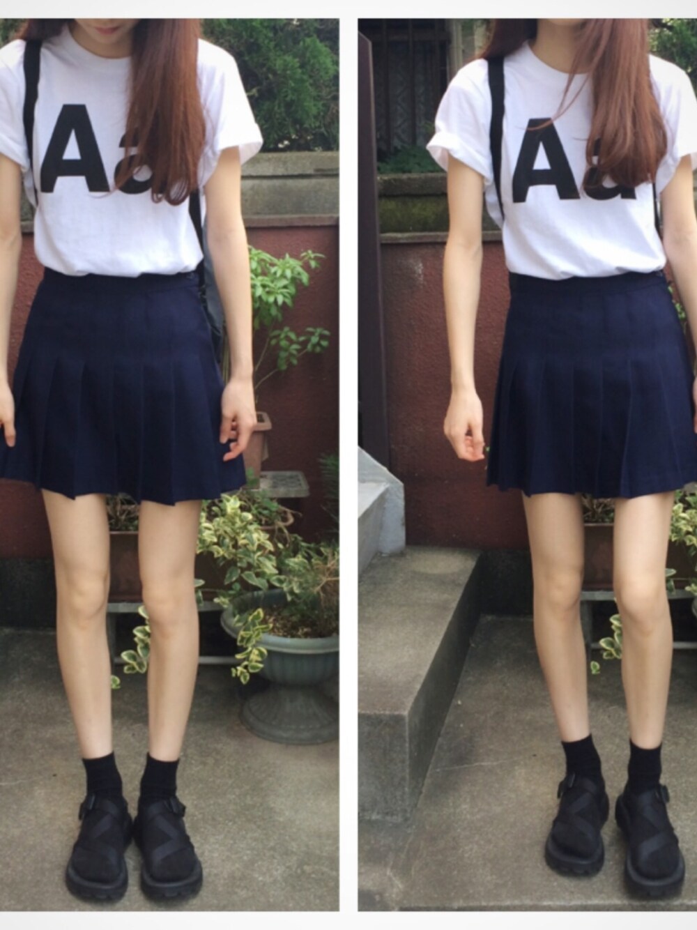 「American Apparel、アメアパ、chaco、テニススカート」｜「ChacoのCHACO(チャコ)  Z1 UNAWEEP Women's  (554)（サンダル、ブラック系）」を使った、tknさん（レディース・156cm）の夏コーディネートの1枚目の写真