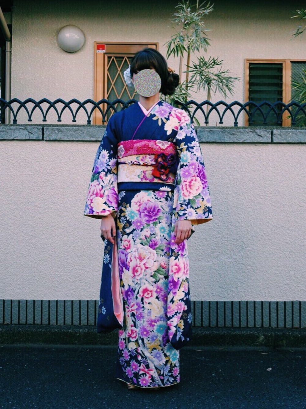 「成人式、振袖」｜「振袖のアイテム（その他、ブルー系）」を使った、tknさん（レディース・156cm）の冬コーディネートの1枚目の写真